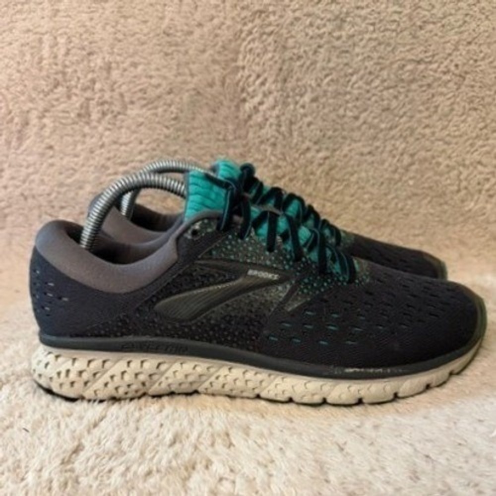 Brooks Glycerin 16 Running Shoes Womens 9.5 Black Grey Teal DNA LOFT 1202781B081
